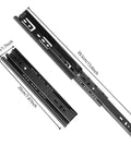 Four Pairs Of 8 Inch Beefy Heavy Duty Metal Ball Bearing Side Mount Drawer Slides Quiet Black Glide With Rubber Brake