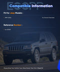 1999-2004 Jeep Grand Cherokee model reference guide for compatible parts OE 513159 shown with SUV