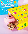 Birthday Gift Bag Set With Handle And Tissue Paper, 12 Pack Assorted Sizes And Designs; yellow gift bag with colorful patterns