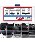 435 Piece Slotted Spring Roll Pin Set Black Oxide Finish For Machinery And Auto Repair Durable Dowel Kit in storage box