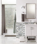 Bathroom featuring Voss Collection Modern Square Wall Mount Hand Towel Ring In Chrome Finish For Easy Grab And Go Towels And Stylish Decor Coordination