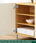 Top Shelf Full Overlay Kitchen Cabinet Door Hinges 10 Pack 105 Degree Frameless Concealed Soft Close Adjustable Mounting Hardware For Older Homes No Sweat Quick Swap Install on a wooden cabinet.