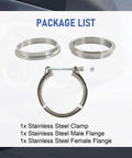 3 Inch V Band Flange And Clamp Kit Stainless Steel For Turbo Exhaust Downpipes Universal Fit Great For Racers And Tuners