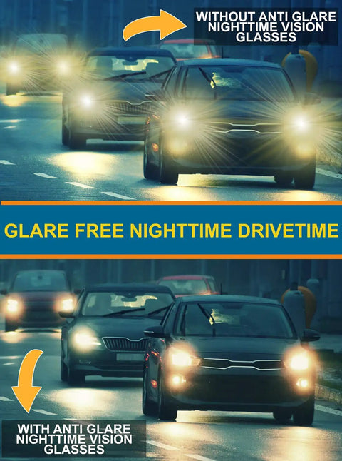 Upgrade Your Night Shift With These Slick Yellow Tint Night Driving Glasses Loaded With Anti Glare Polarized Lenses For Ride Safe Night Drives And Dope Crystal Clarity For Men And Women Cruising City Streets