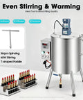 30L Heating Mixing Filling Machine For Paste, Cream, Lipstick, Wax And Candle Gels with stainless steel tank and control panel.