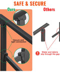Heavy Duty Six Step Outdoor Stair Railing Kit Built Damn Tough With Galvanized Supports showcasing secure connections and design differences.