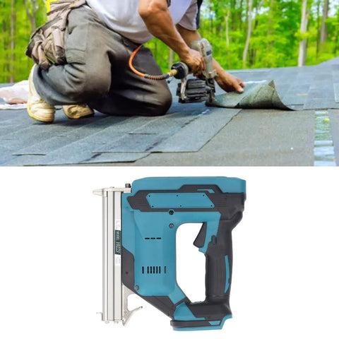 Heavy Duty Cordless Brad Nailer Battery Powered With 100 Nail Capacity Drives 10 To 30 Mm Straight Pins Quick Release Nose Design Zero Hassle Setup Dope For Baseboard Trim Woodcraft And Furniture Reupholstery Tasks Built Sick And Solid