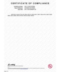 Certification document for product compliance including 10 Packs 4 Gauge Butt Connectors Kit With Pure Copper Barrels.