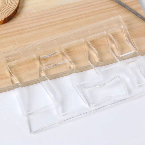 Straight Up Durable Router Clip Butterfly Inlay Template With Thick Clear Acrylic Guide For Woodworking Decor And Diy Crafts No Sweat Cutting Fixture Seven Inch Size For Pro Shop Results on a wooden surface.