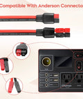 10AWG Solar Panel Cable Connector Kit Beefy Copper Wire 1.6 Ft Extension Compatible With Solar Connector Anderson Connector