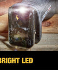 Heavy Duty Cordless Reciprocating Saw With Flexvolt Power And One Point One Two Inch Strokes For Fast Demolition Jobs Totally No Sweat Quick Blade Swaps Tool Only showing bright LED light for visibility.