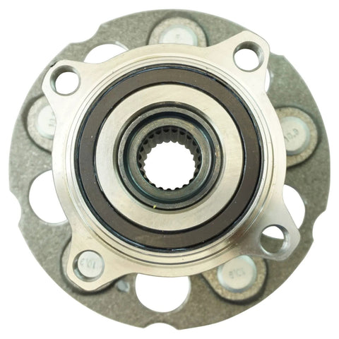 Rear Wheel Bearing And Hub Assembly Set For Honda CR V AWD 2012 Through 2016 And Acura RDX AWD 2013 Through 2015 Two Piece Kit Driver Side And Passenger Side Premium Replacement For Easy DIY Friendly Install - top view of bearing