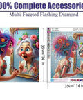 5D Diamond Painting Kit For Grownups And Newbies, DIY Diamond Art Set with colorful and humorous grandma design, 12x16 inch