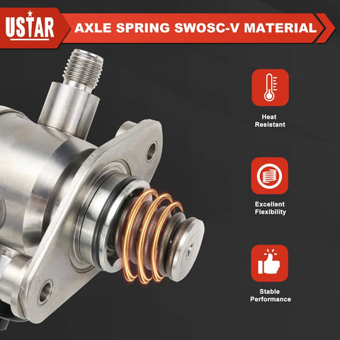 Close-up of EP1028 High Pressure Fuel Pump Plug And Play Replacement For GM 2.4L Cars showcasing SWOSC-V axle spring material