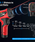 Digital Infrared Thermometer Gun With Probe For Non Contact Temperature Readings, Fast Laser Temp Gun For Cookin And Grillin On The Grill, Pizza Oven, Griddle And Meat, Adjustable Emissivity 0.1 To 1.0, 12:1 Distance To Spot, -40 To 1472 Fahrenheit showing 12:1 distance-to-spot ratio