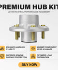 Beefed-Up Trailer Hub Assembly Set Of 2 For 3500 Lb Axles With 5 Lug 4.5 Inch Bolt Pattern product display with features.