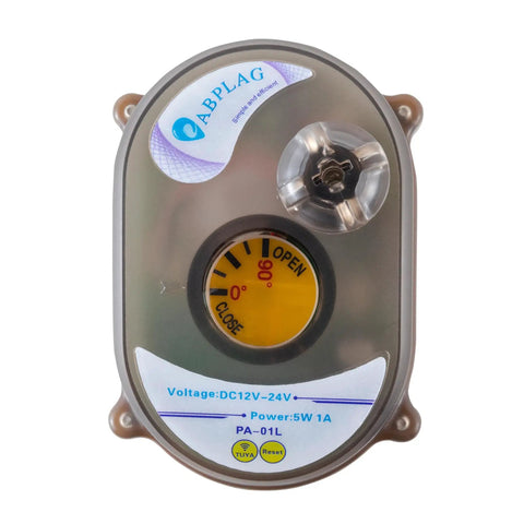Smart WiFi Ball Valve With 1 1/4 Inch Full Bore Tuya App Remote Water Shut Off Valve 24V actuator control unit top view