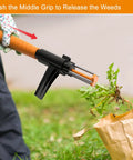 Stand Up Weeder With 3 Claws For Effortless Weed Removal Zero Bending Back Saver Garden Tool With Easy Eject Grip Push Twist Pull Design Durable Lightweight Weeder For Quick Yard Cleanup, ejecting weed roots