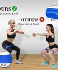 Comparison of Multicolor Resistance Bands Set With Five Levels For Home Gym And Outdoor Workouts Non Slip Latex Exercise Bands