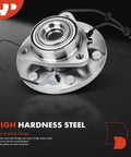 Front Wheel Bearing And Hub Assembly With ABS For 6 Lug SUVs Fits Nissan Armada 2005 2007, Titan 2004 2007, side view
