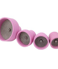Ultimate Garosa Ceramic Welding Cup Set With Alumina High Temp Resilience For WP17 18 And 26 Torch Gear, four pink cups.