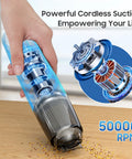 Cordless Handheld Vacuum Cleaner, Ultralight And Super Handy For One-Handed Cleanups In Car, Home, Office, 2 In 1 Suction And Blower