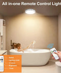 Rechargeable Ceiling Light With Motion Sensor No Wires Needed Battery Operated LED Closet Light With Remote And Timer
