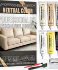 Professional Grade Easy Apply Leather And Vinyl Repair Kit For Fixing Scuffed Couches Furniture And Worn Car Seats With Dead On Color Match And No Sweat Finish, featuring various colors in tubes.