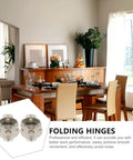 Dining room with Two Pack Zinc Alloy Folding Cabinet Hinges With Smooth Movement, Lightweight 90 Degree Concealed Door Hinges