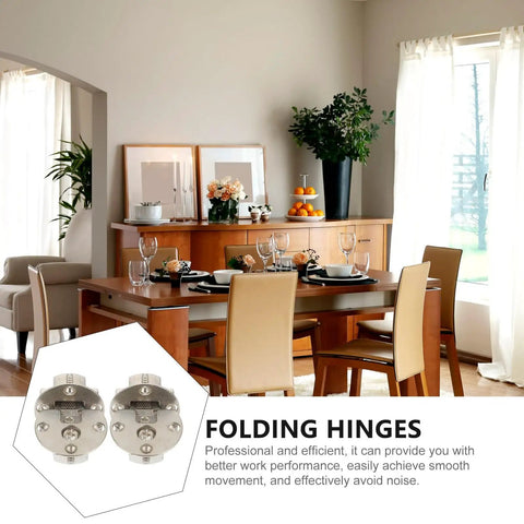 Dining room with Two Pack Zinc Alloy Folding Cabinet Hinges With Smooth Movement, Lightweight 90 Degree Concealed Door Hinges