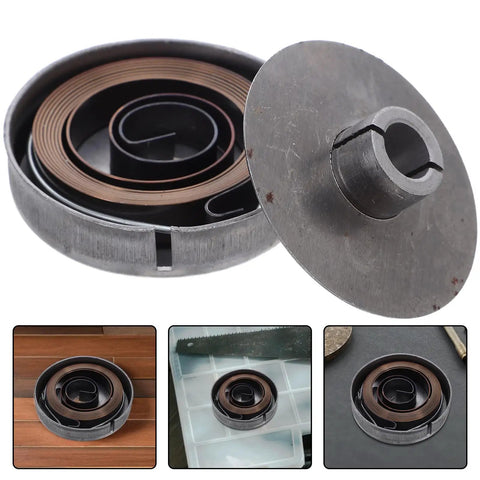 Universal Drill Press Return Spring Kit For Precise Drilling, Steel Quill Spring With Reliable Tension And Shock Absorption, Replacement Coil For Bench Drills And Industrial Drill Presses, DIYers And Pros, coiled metal spring in round housing