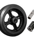 Beefy Heavy Duty Rubber On Cast Iron Wheel 10 Inch By 2.5 Inch, 1000 Lb Capacity, Fits Three Quarter Inch And One Inch Axles And Shafts