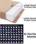 Packaging of 70 Piece Router Bit Set With 1/2 Inch Shank Tungsten Carbide Bits showing foam casing and A2 size poster.
