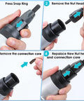 Heavy Duty Cordless Electric Rivet Nut Gun Kit For Installing Pop Rivets And Hex Insert Nuts Quick As A Wink With Dual Batteries demonstrates replacing connections.