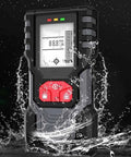 Ace Digital Stud Finder Wall Scanner With Backlit Screen shows scanning display with water splash, ideal for renovations.