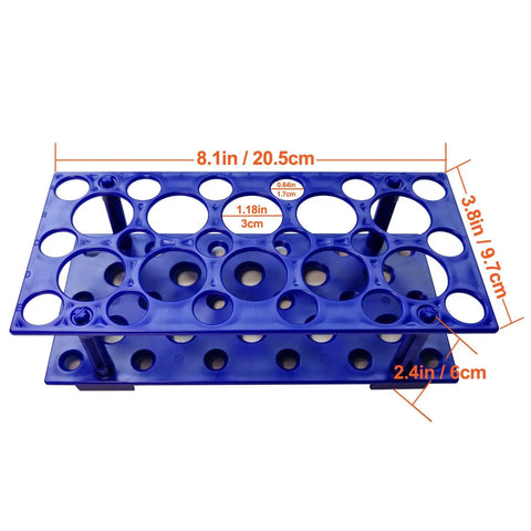 Detachable Plastic Test Tube Rack Set 2 Pack In Blue And Orange For 10ml 15ml And 50ml Centrifuge Tubes 28 Well Stand