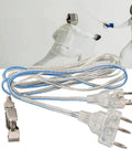Fencing Body Wire For Saber Foil Epee, Stainless Steel Core with Transparent Head displayed in fencing setting