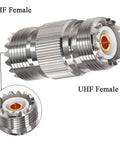 2 Pack PL259 UHF Coax Adapter Gender Changers SO239 Female To Female Connector For CB Radio Antenna 50 Ohm Brass Nickel Plated