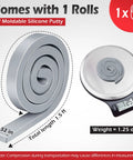 Grey roll of Moldable Silicone Putty For Quick Gap Sealing Non Hardening Duct Sealant For Metal Glass Wood Ceramic And Crafts