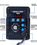 Front panel of Pro Grade Digital Hot Air Rework Station With Fast Heat, 3 Memory Presets, Accurate Temperature From 212F To 932F.