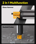 Rechargeable Magnetic LED Flashlight 1000 Lumens With Window Glass Breaker and Seat Belt Cutter close-up view