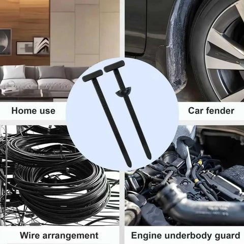 120 Pcs Nylon Cable Tie Buckle Zip Tie Automotive Clips Universal Self Locking Fasteners for Car Fender Engine Cover