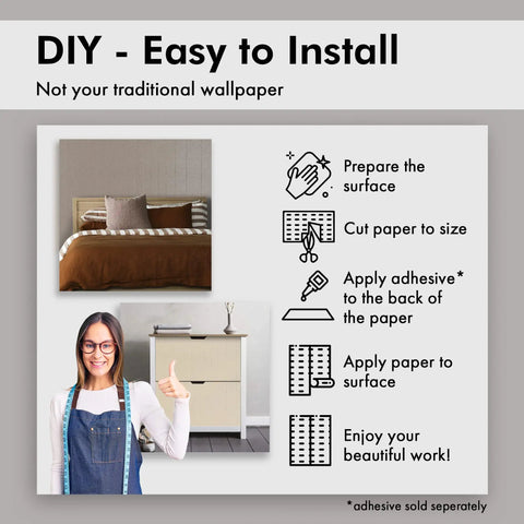 DIY installation guide for Premium Paper Backed Vinyl Wall Covering With Gleam Beige Texture Heavyweight Textured Wallpaper Roll