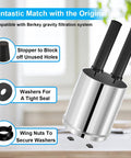 Replacement Kit For Water Filter System Elements With Wing Nuts Washers And Silicone Blocking Plugs For Gravity Filtration