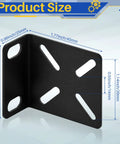 Adjustable Rack Mount Brackets For 17.3 Inch Wide Switches Quick Install Steel Rack Ears dimensions and angles view