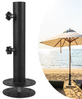 Fits 0.75 To 1.5 Inch Diameter Umbrella Poles Universal Clamp Mount Table Bracket Granite Umbrella Stand on beach