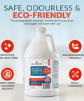 3 Percent Hydrogen Peroxide First Aid Antiseptic And Multipurpose Cleaner For Cuts Scrapes Burns And Minor Irritations USP Solution Two Gallons Safe For Skin And Everyday Home Use, one-gallon bottle