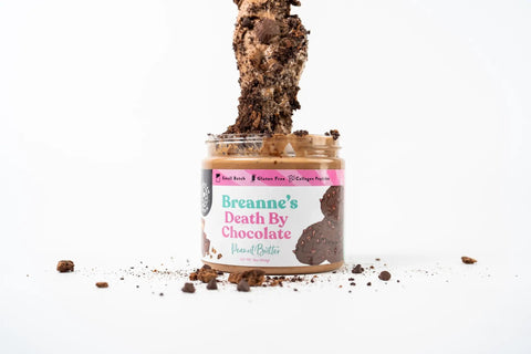 Death By Chocolate Peanut Butter Totally Loaded With Crushed Double Chocolate Cookies Mini Peanut Butter Cups And Mini Chocolate Chips In A Small Batch Hand Whipped Gluten Free Breannes Blend in jar with lid off and mix overflowing