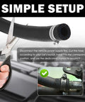 Hella Tough Two Piece Brake Booster Vacuum Hose Kit 11 32 X 36 Inch with scissors cutting soft rubber line for easy setup.
