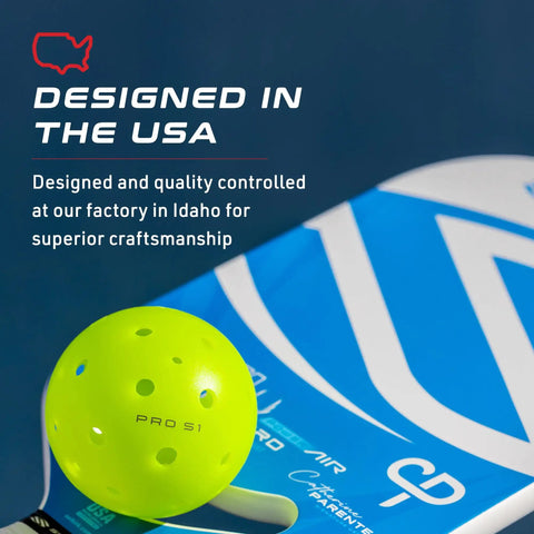 Pro S1 Outdoor Pickleball Ball For Tournament Play Crack Resistant 38 Hole Design With Advanced Aerodynamics USAPA Approved